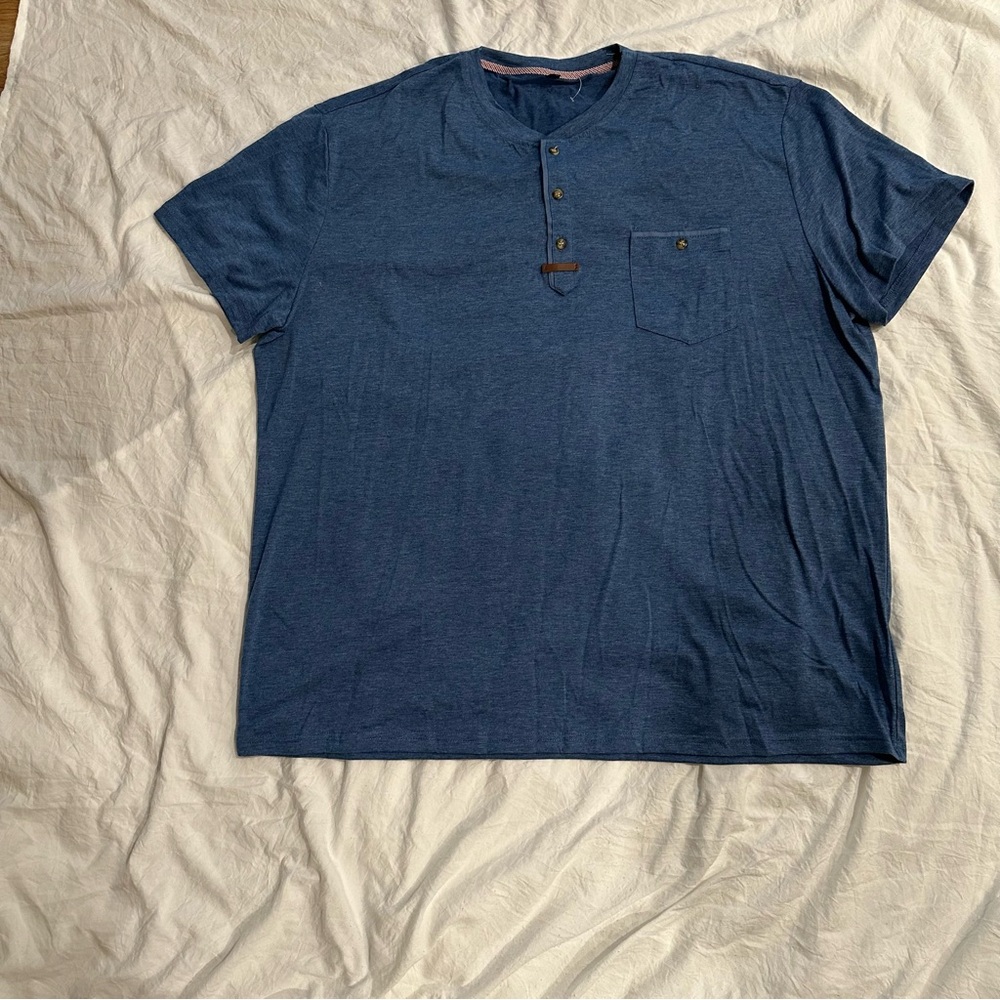 Men's Blue Henley Shirt